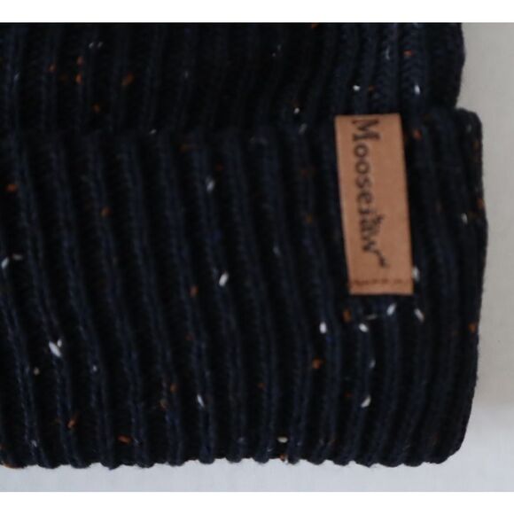 Moosejaw 8460447-W003A Women's One Size Black Winterfetti Pom Cuff Knit Beanie - Picture 3 of 8